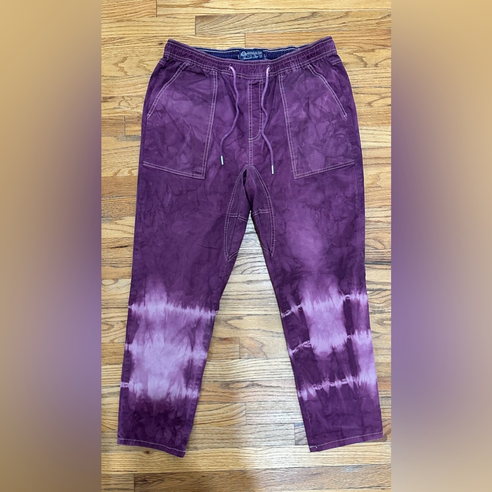 American Rag Men's Purple Tie-Dye Pants Large